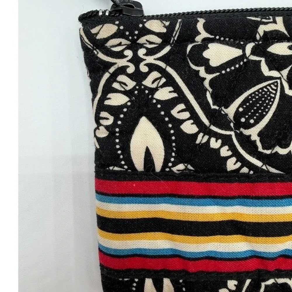 Vera Bradley Black and White Medallion Quilted Cotton Coin Purse Pouch